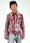 MAROON STATIC TRUCKER JACKET